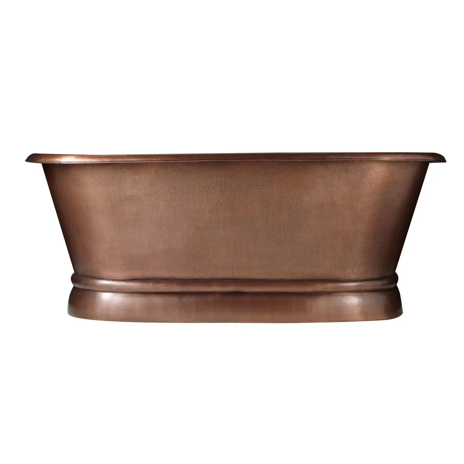 Coppersmith Creations Copper Freestanding Bathtub Antique Finish Hammered Pedestal