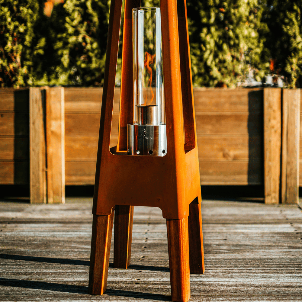 Masuria Living Bioethanol Lantern - Patio Heater - Ice Cold Spice | Corten Steel