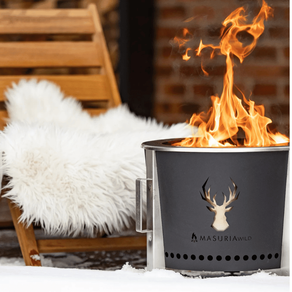Masuria Living Alpha 400 Smokeless Fire Pit - Fire Pit - Ice Cold Spice | Black