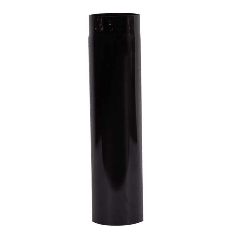 Carron Straight 500mm Pipe (TVE) - No Door - fireplace accessory - Ice Cold Spice | Black Enamel