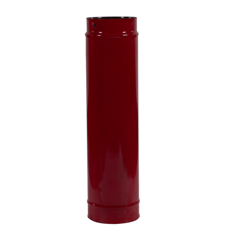 Carron Straight 500mm Pipe (TVE) - No Door - fireplace accessory - Ice Cold Spice | Red Enamel