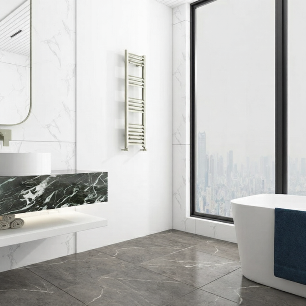 Carisa Lara Tier Aluminium Designer Towel Radiator Inox Anodized | 1 finish, 9 sizes