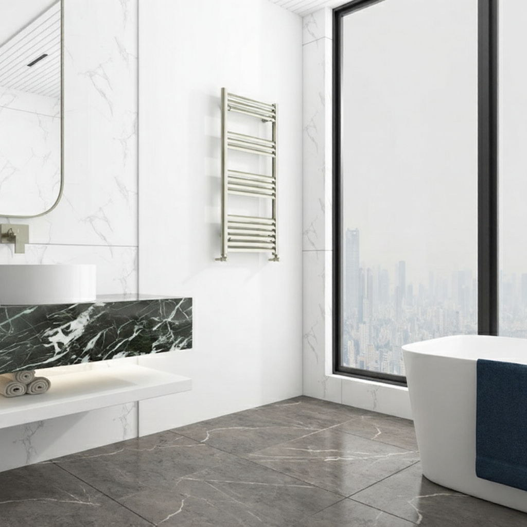 Carisa Lara Tier Aluminium Designer Towel Radiator Inox Anodized | 1 finish, 9 sizes