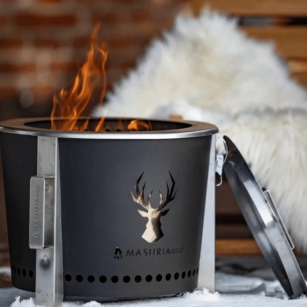 Masuria Living Alpha 400 Smokeless Fire Pit - Fire Pit - Ice Cold Spice | Black