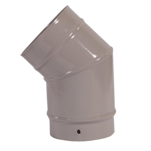 Carron 135 Degree Swept Elbow Stove Pipe - No door (TVE) - fireplace accessory - Ice Cold Spice | Antique Enamel