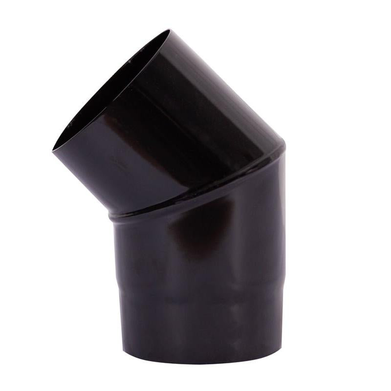Carron 135 Degree Swept Elbow Stove Pipe - No door (TVE) - fireplace accessory - Ice Cold Spice | Black Enamel
