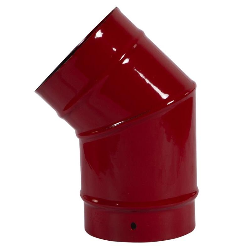 Carron 135 Degree Swept Elbow Stove Pipe - No door (TVE) - fireplace accessory - Ice Cold Spice | Red Enamel