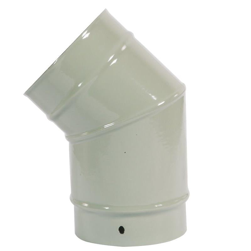 Carron 135 Degree Swept Elbow Stove Pipe - No door (TVE) - fireplace accessory - Ice Cold Spice | Sage Green Enamel