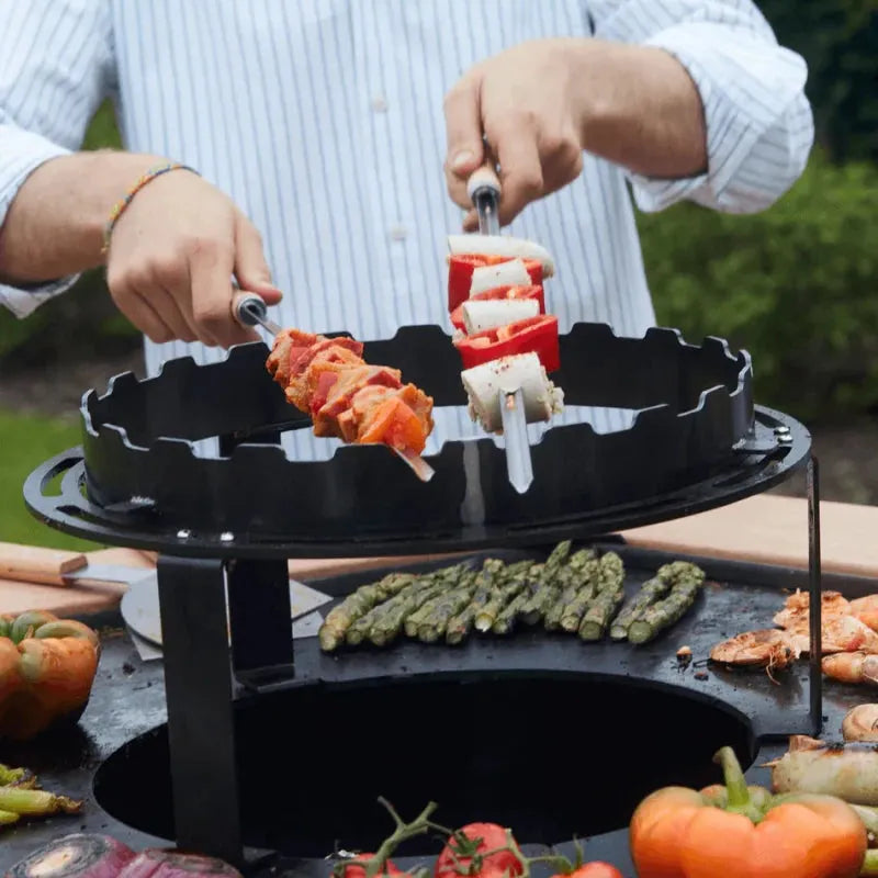 Barbecook Set of 3 XL Skewers - outdoor grill - Ice Cold Spice | Steel & Brown