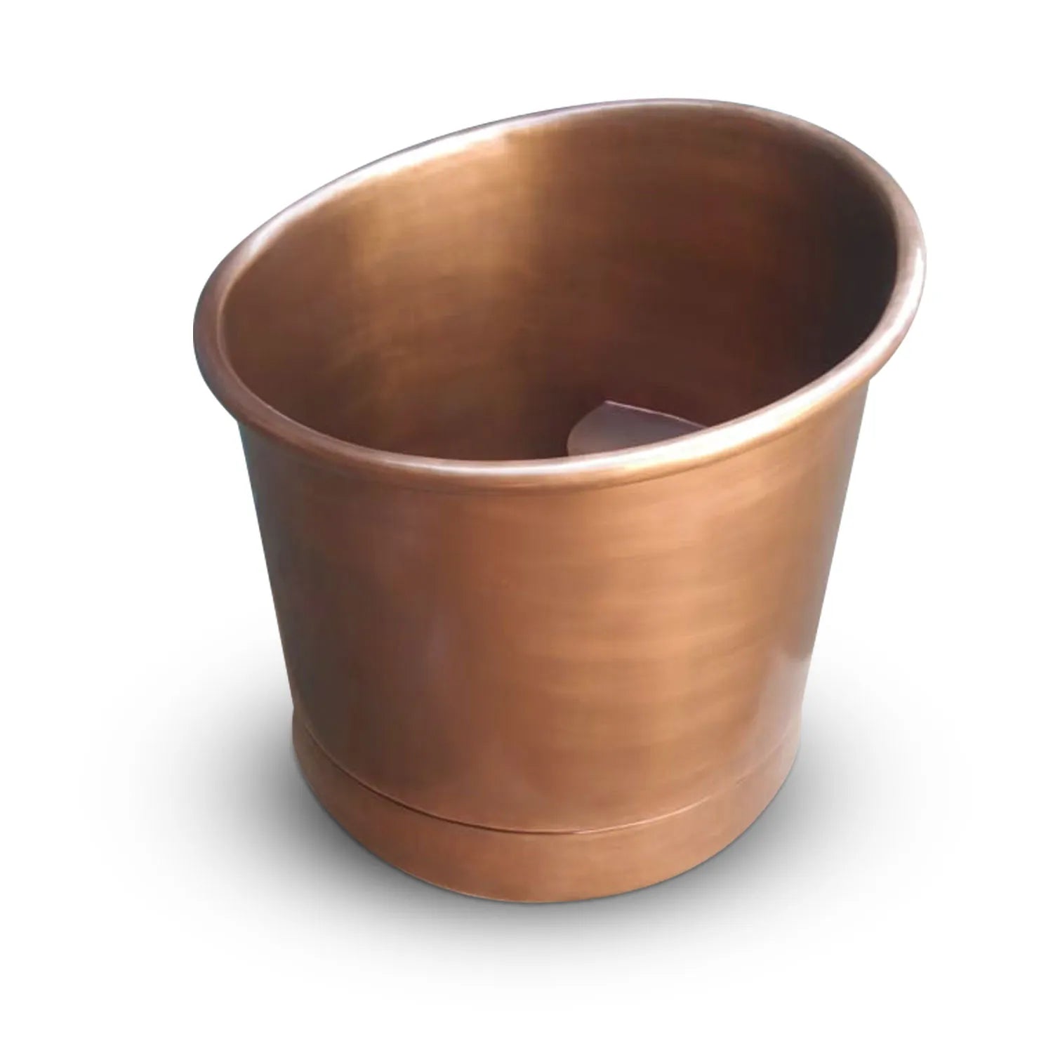 Coppersmith Creations Copper Freestanding Bathtub Antique Finish Japanese Style 39-Inch Round