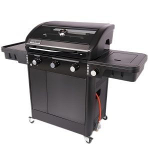 Halmo 4 Burner Premium Gas Barbecue Including Side Burner - Ice Cold Spice | Black