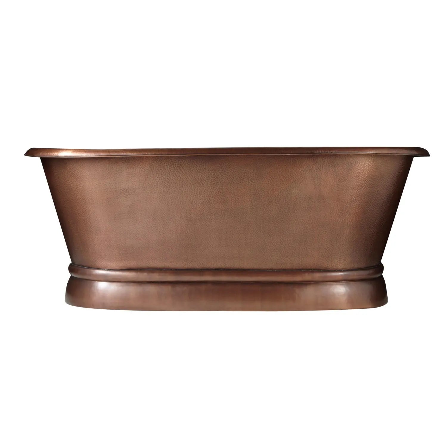 Coppersmith Creations Copper Freestanding Bathtub Antique Finish Hammered Pedestal