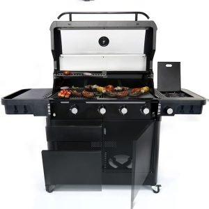 Halmo 5 Burner Premium Gas Barbecue Including Side Burner - Ice Cold Spice | Black