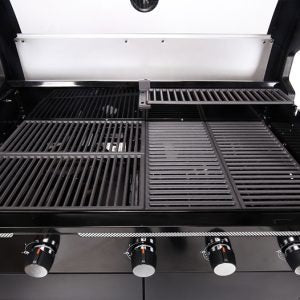 Halmo 5 Burner Premium Gas Barbecue Including Side Burner - Ice Cold Spice | Black