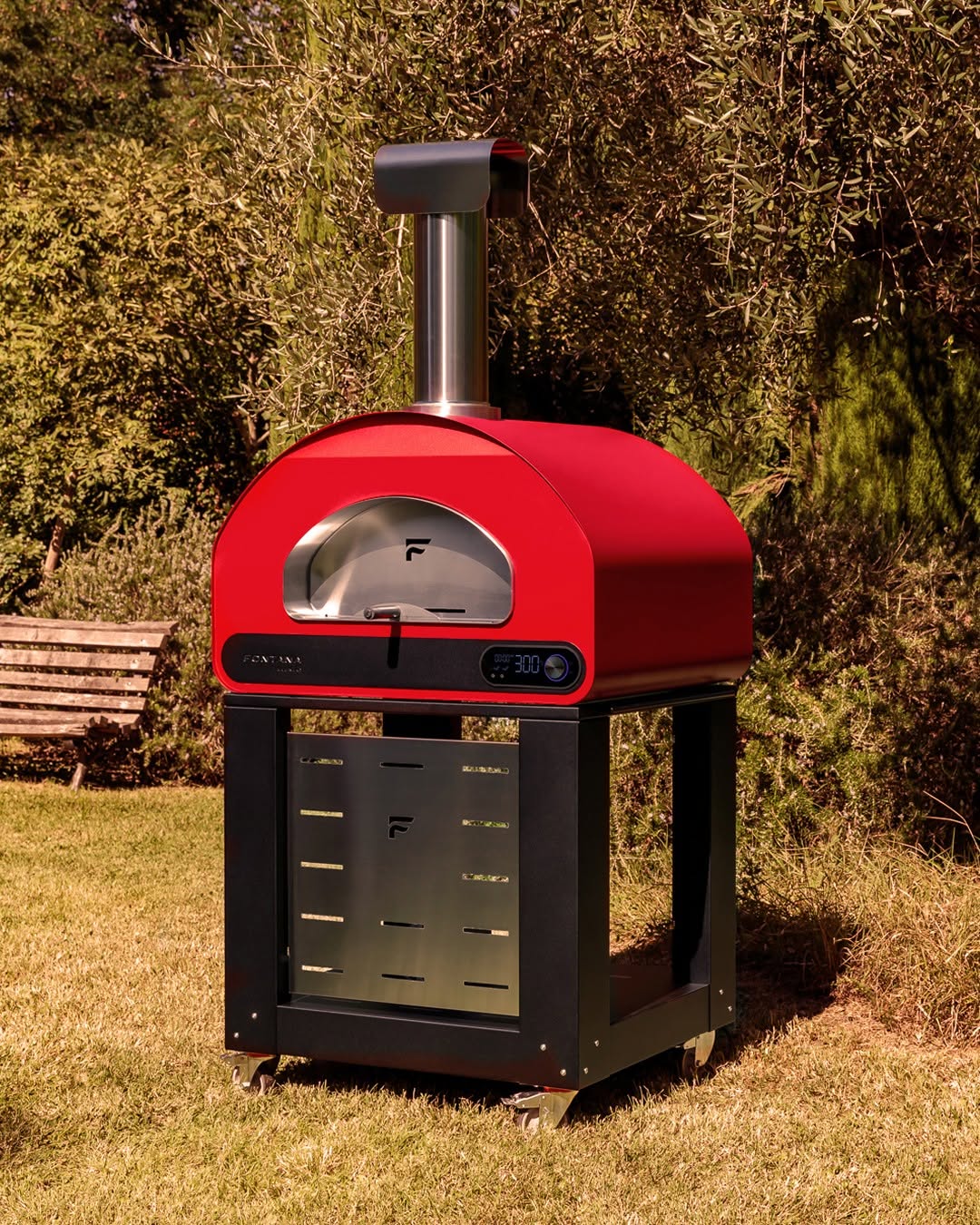 Fontana Volta 90 Dual Fuel in Rosso/Red Pizza Oven