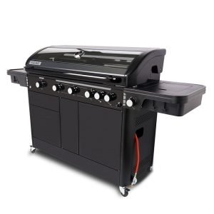 Halmo 7 Burner Premium Gas Barbecue Including Side Burner - Ice Cold Spice | Black