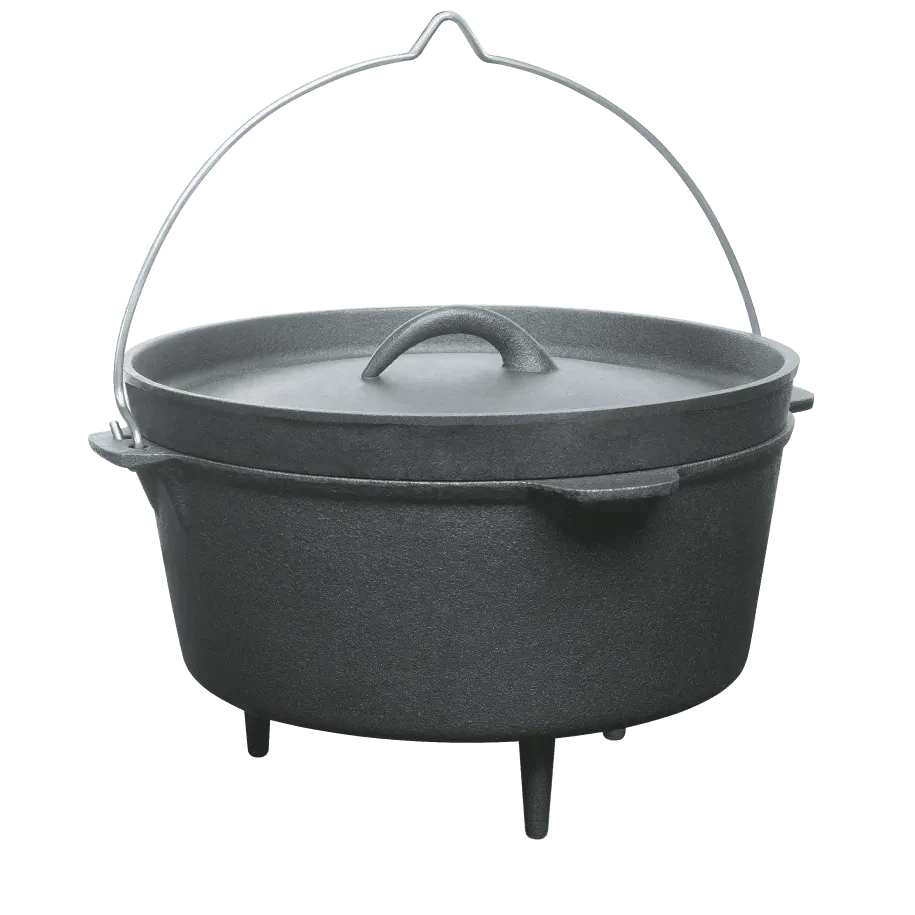 Barbecook Simmer Kettle – Enamelled Cast Iron - outdoor grill - Ice Cold Spice | Black