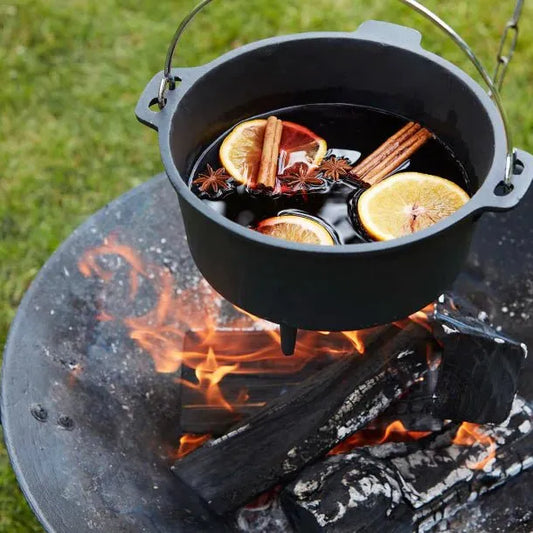 Barbecook Simmer Kettle – Enamelled Cast Iron - outdoor grill - Ice Cold Spice | Black