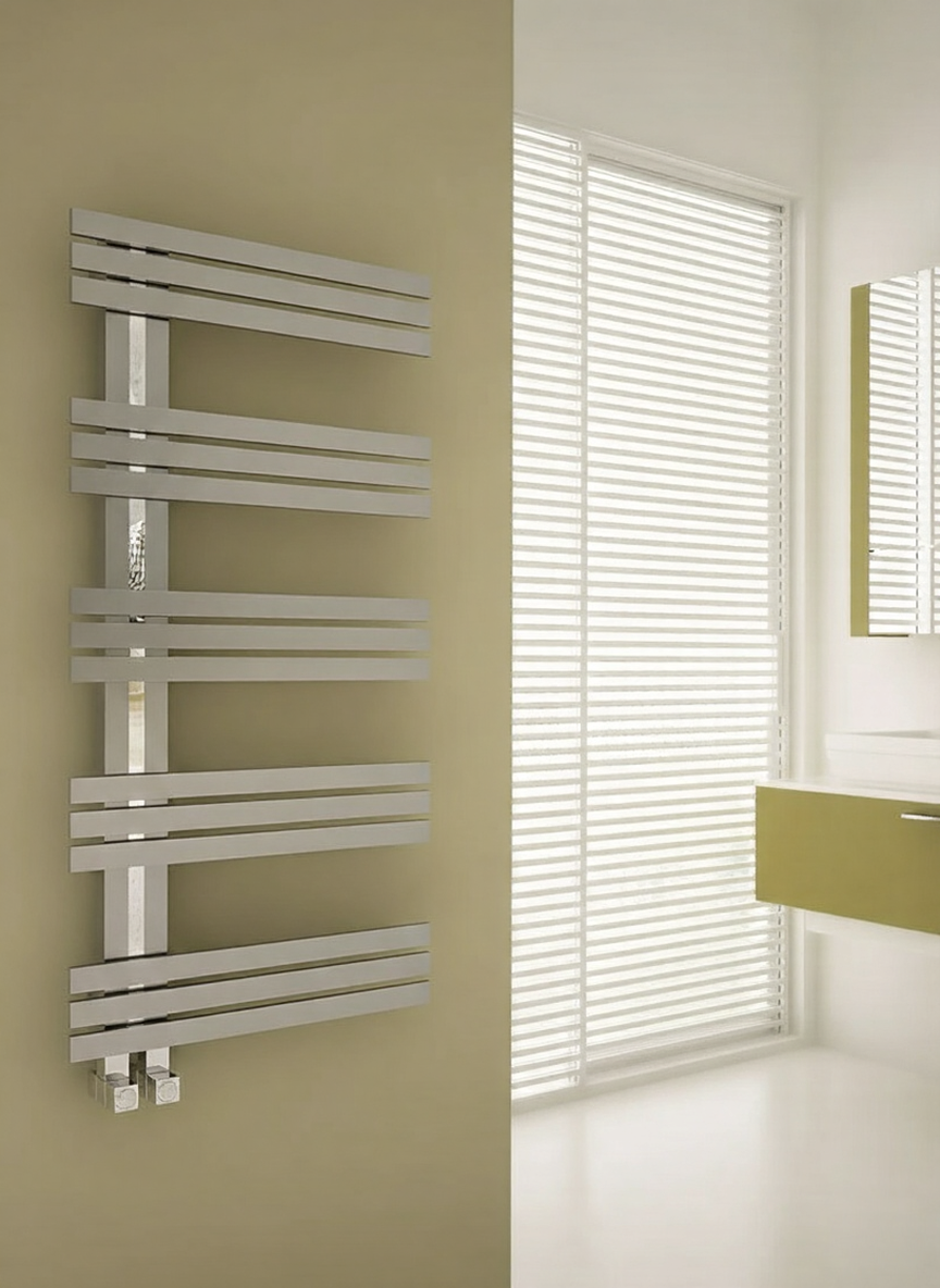 Carisa Alias Stainless Steel Designer Towel Radiator in Mirror Polish 1000H x 500W