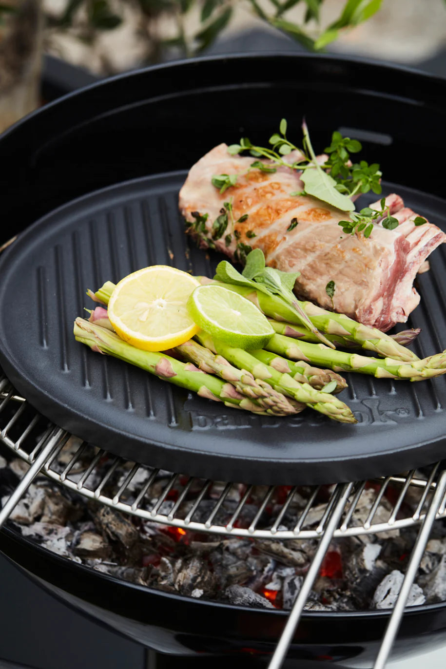 Barbecook Contact Plate for Charcoal Barbecue – Enameled Cast Iron