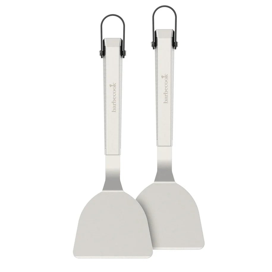 Barbecook Premium Set of 2 Stainless Steel Plancha Spatulas - outdoor grill - Ice Cold Spice | Steel