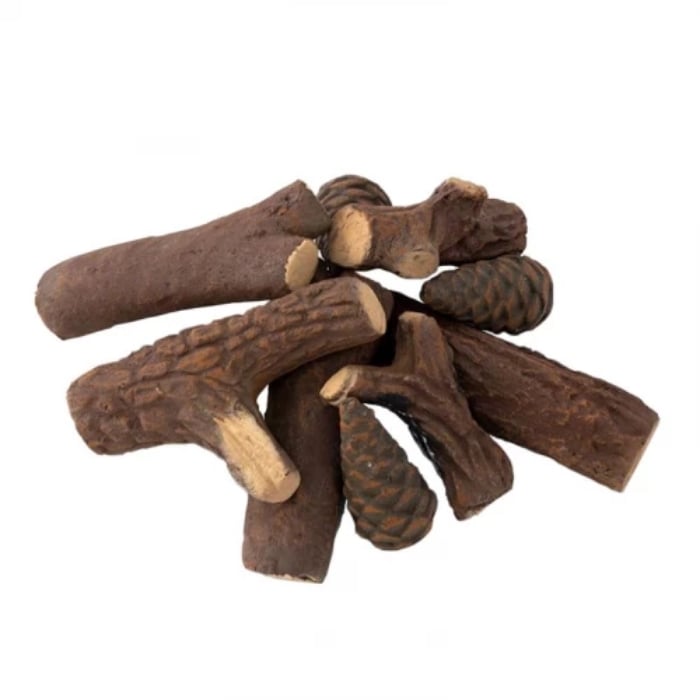 9 Decorative Ceramic Logs For Bioethanol Fireplace in