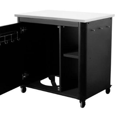 Cozze® Outdoor Kitchen 90 with Stainless Steel Table Top and Door - pizza oven - Ice Cold Spice | Black