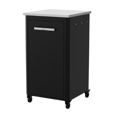 Cozze® Outdoor Kitchen with Stainless Steel Table Tops - pizza oven - Ice Cold Spice | 60H 110cm Black