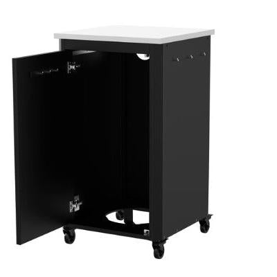 Cozze® Outdoor Kitchen with Stainless Steel Table Tops - pizza oven - Ice Cold Spice | 60H 110cm Black