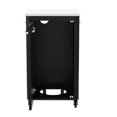 Cozze® Outdoor Kitchen with Stainless Steel Table Tops - pizza oven - Ice Cold Spice | 60H 110cm Black