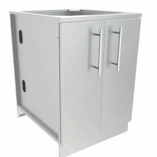 Sunstone Outdoor Kitchens Cabinet for Storage with Double Door - outdoor grill - Ice Cold Spice | Light Brushed Stainless Steel