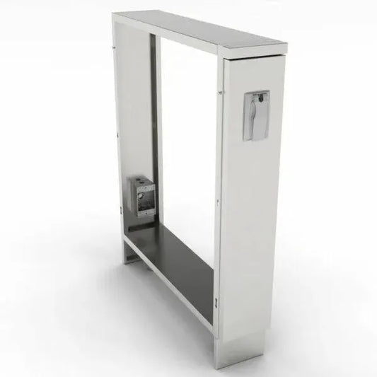 Sunstone Outdoor Kitchens Spacer Cabinet with Plug Hole - outdoor grill - Ice Cold Spice | Light Brushed Stainless Steel
