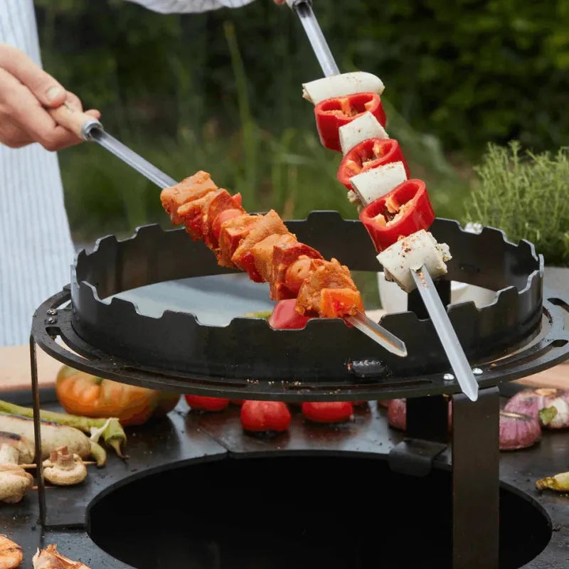 Barbecook Set of 3 XL Skewers - outdoor grill - Ice Cold Spice | Steel & Brown