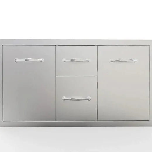 Sunstone Outdoor Kitchens Multi - Storage Combo - outdoor grill - Ice Cold Spice | Light Brushed Stainless Steel