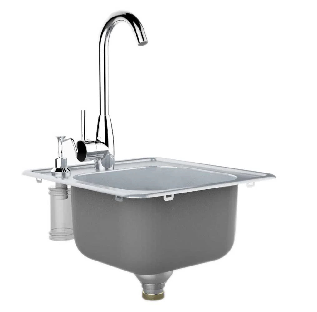 Sunstone Outdoor Kitchens Water Sink with Faucet and Soap Dispenser