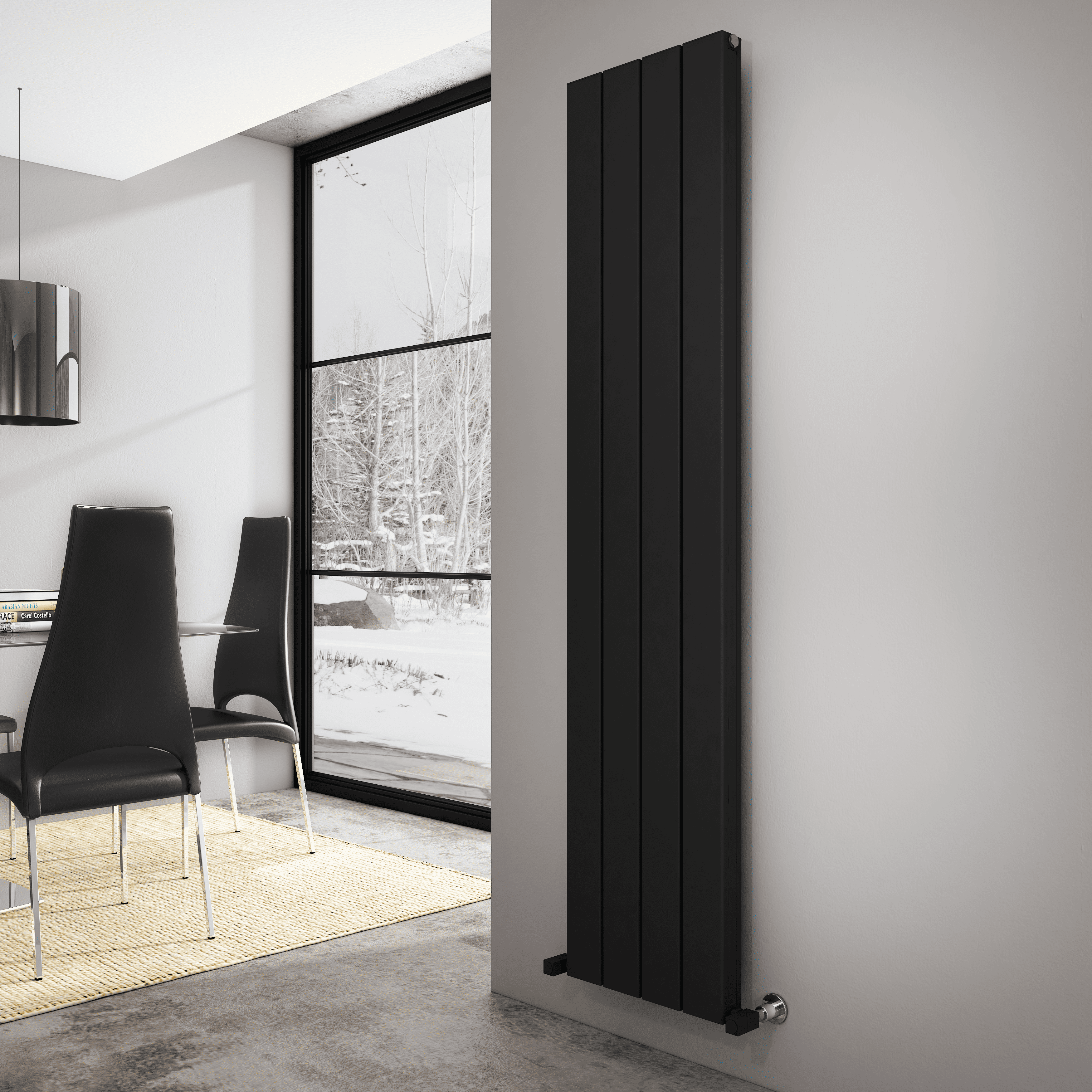 Carisa Angers Single Panel Vertical Aluminium Radiator | 2 colours, 4 sizes