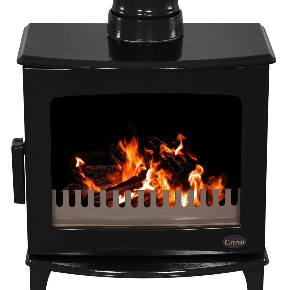 Carron ECO Wood Burning Stove 5kW - Stove - Ice Cold Spice | Black Enamel