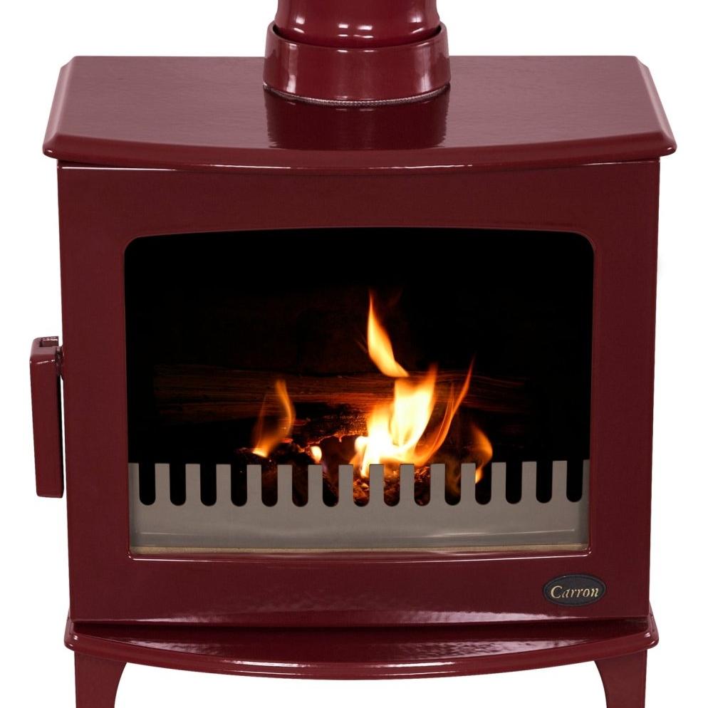 Carron ECO Wood Burning Stove 5kW - Stove - Ice Cold Spice | Red Enamel