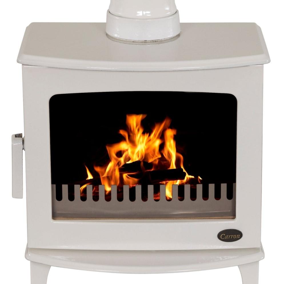 Carron ECO Wood Burning Stove 5kW - Stove - Ice Cold Spice | Cream Enamel