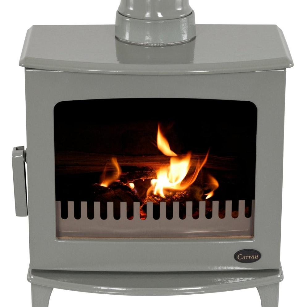 Carron ECO Wood Burning Stove 5kW - Stove - Ice Cold Spice | Sage Green Enamel