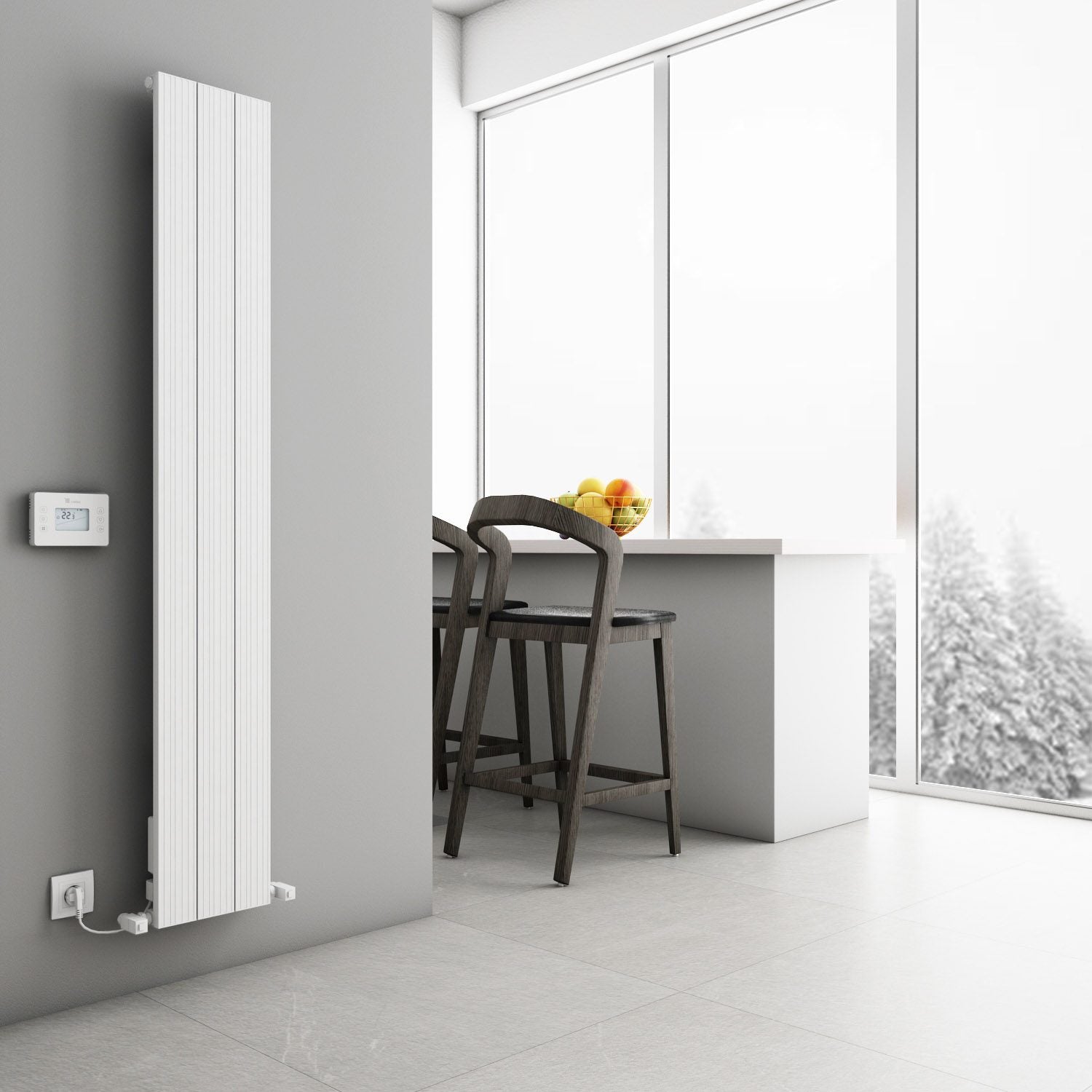 Carisa Boreas Hybrid M Vertical Electric Aluminium Radiator | CUSTOM MADE