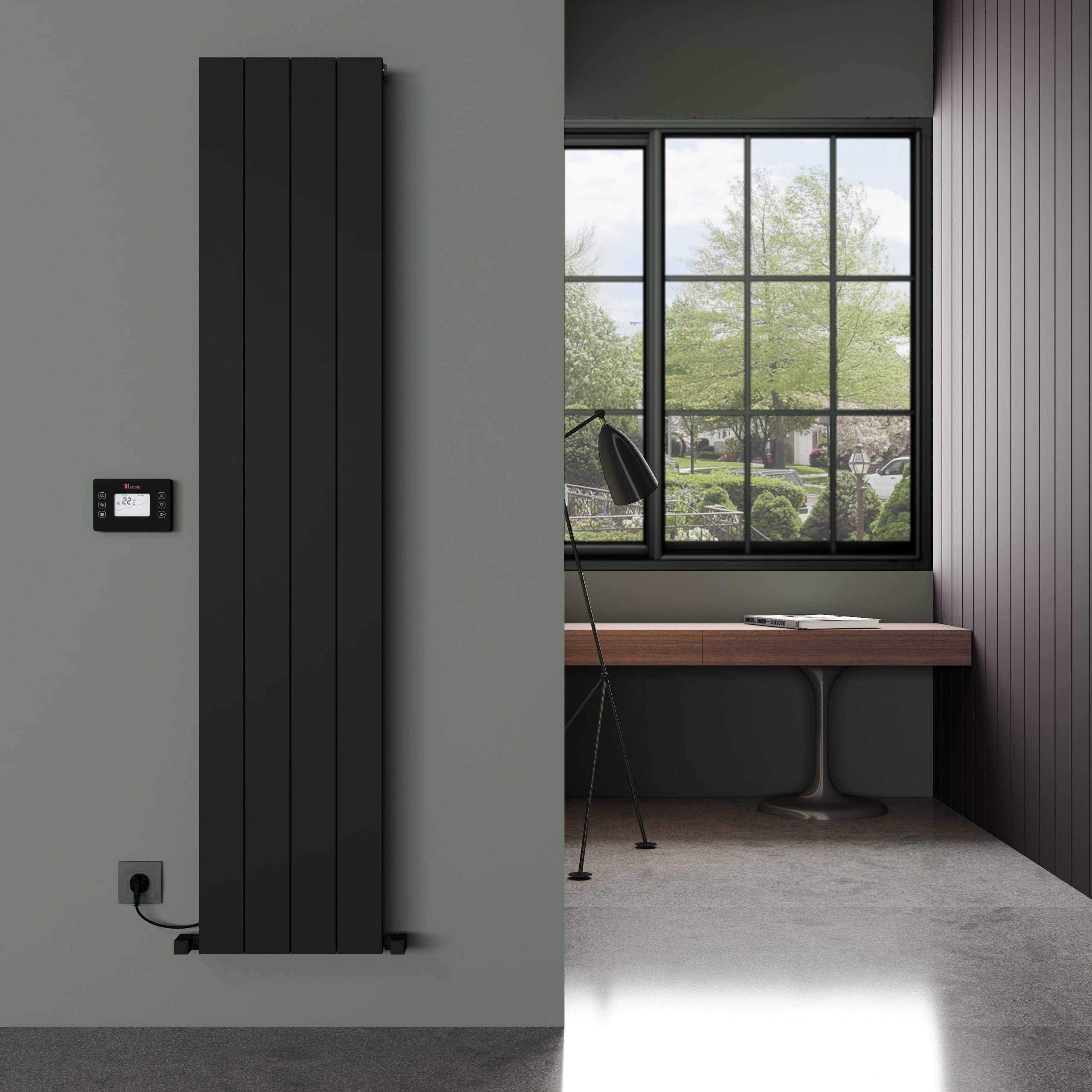 Carisa Boreas Hybrid N Vertical Electric Aluminium Radiator | CUSTOM MADE