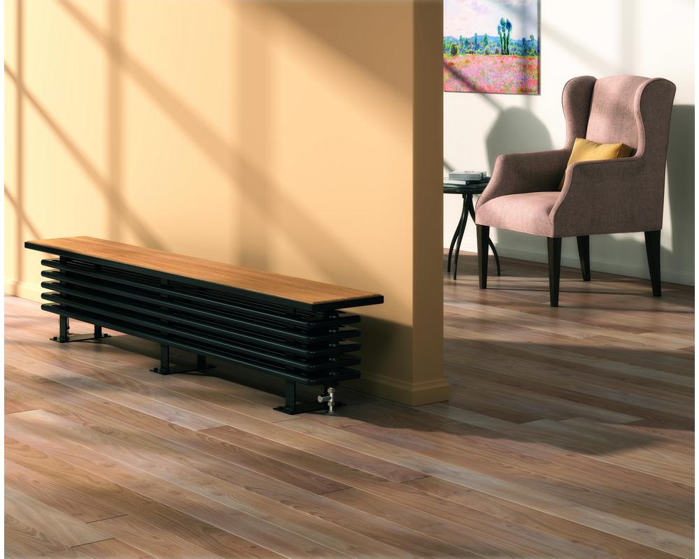DQ Oak Bench Radiator with Horizontal Columns