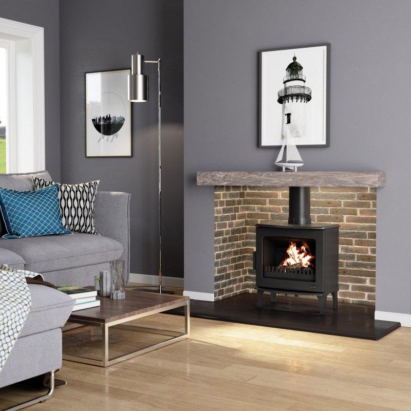Carron ECO Wood Burning Stove 5kW - Stove - Ice Cold Spice | Sage Green Enamel
