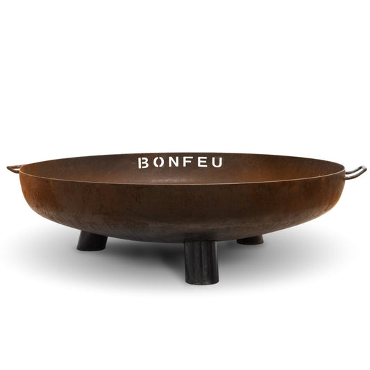 BonFeu BonBowl Corten Steel Fire Bowl Plus - Patio Heater - Ice Cold Spice | Ø60 Rusty Brown