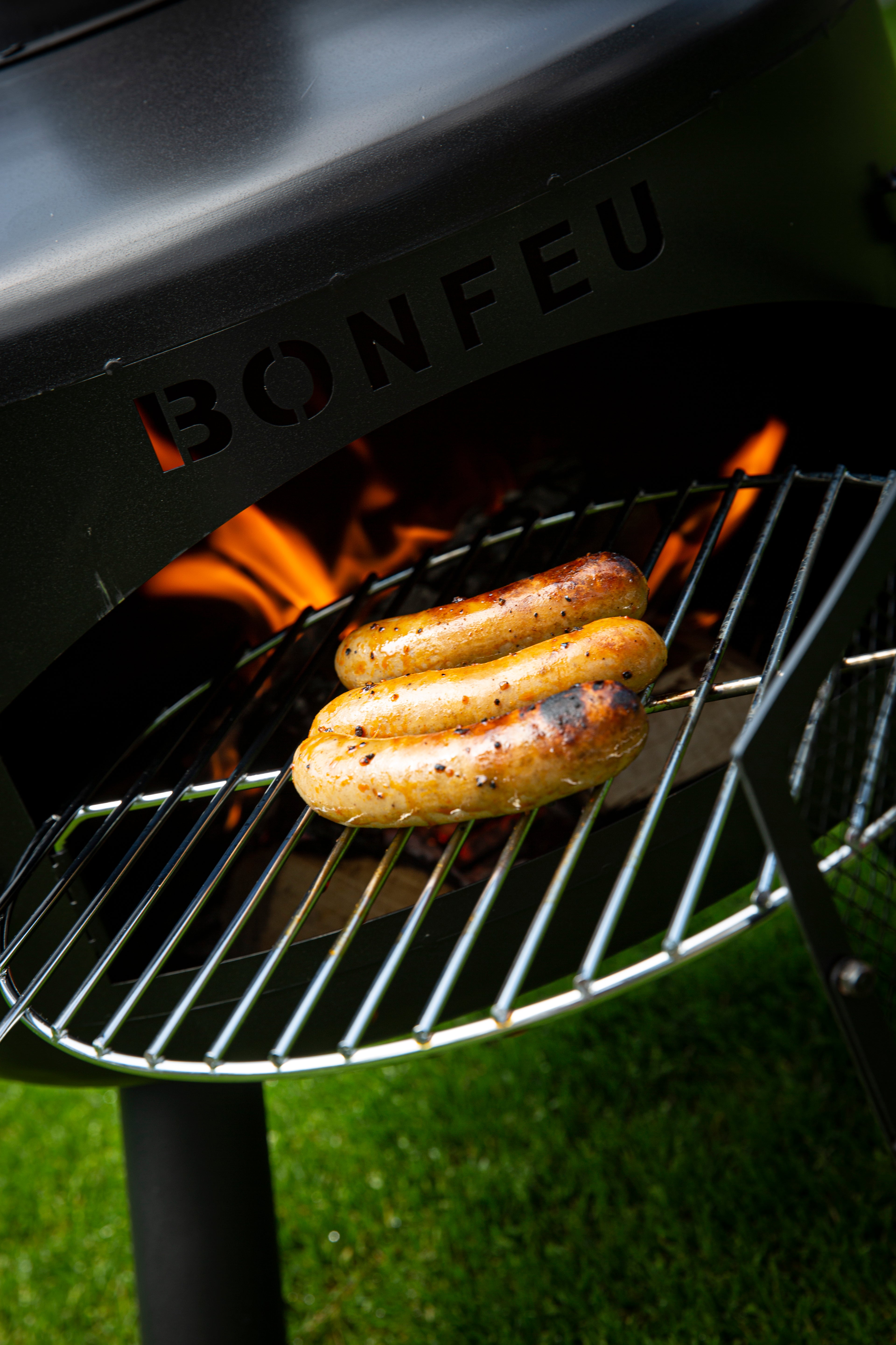 BonFeu BonGiro Black Steel Outdoor Fireplace