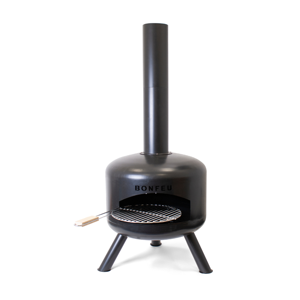 BonFeu BonGiro Black Steel Outdoor Fireplace