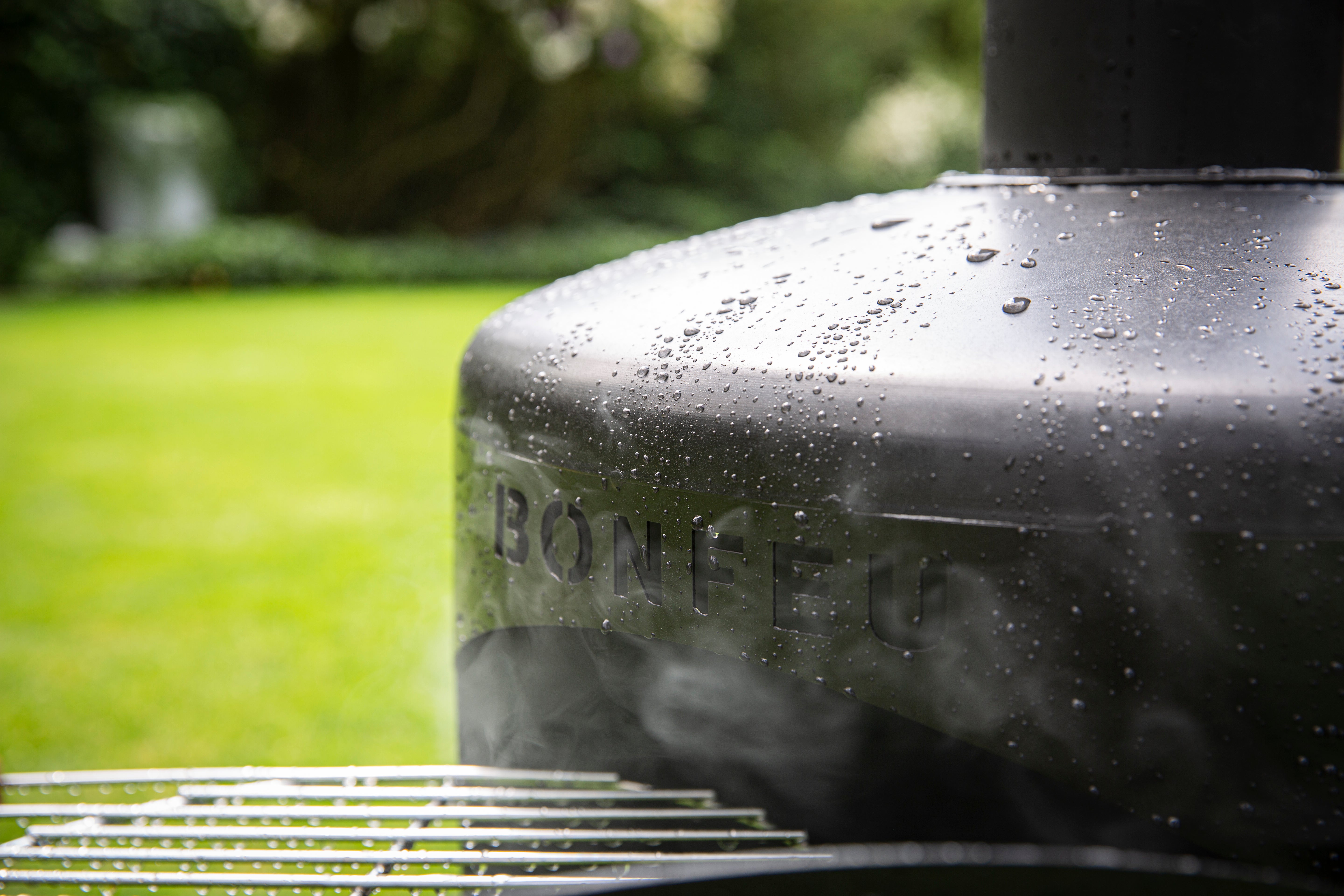 BonFeu BonGiro Black Steel Outdoor Fireplace