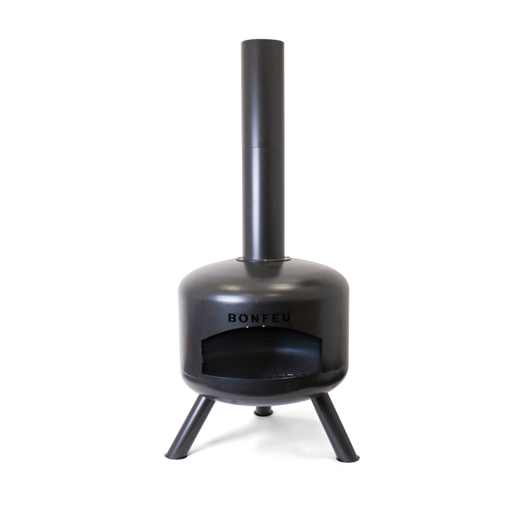 BonFeu BonGiro Black Steel Outdoor Fireplace