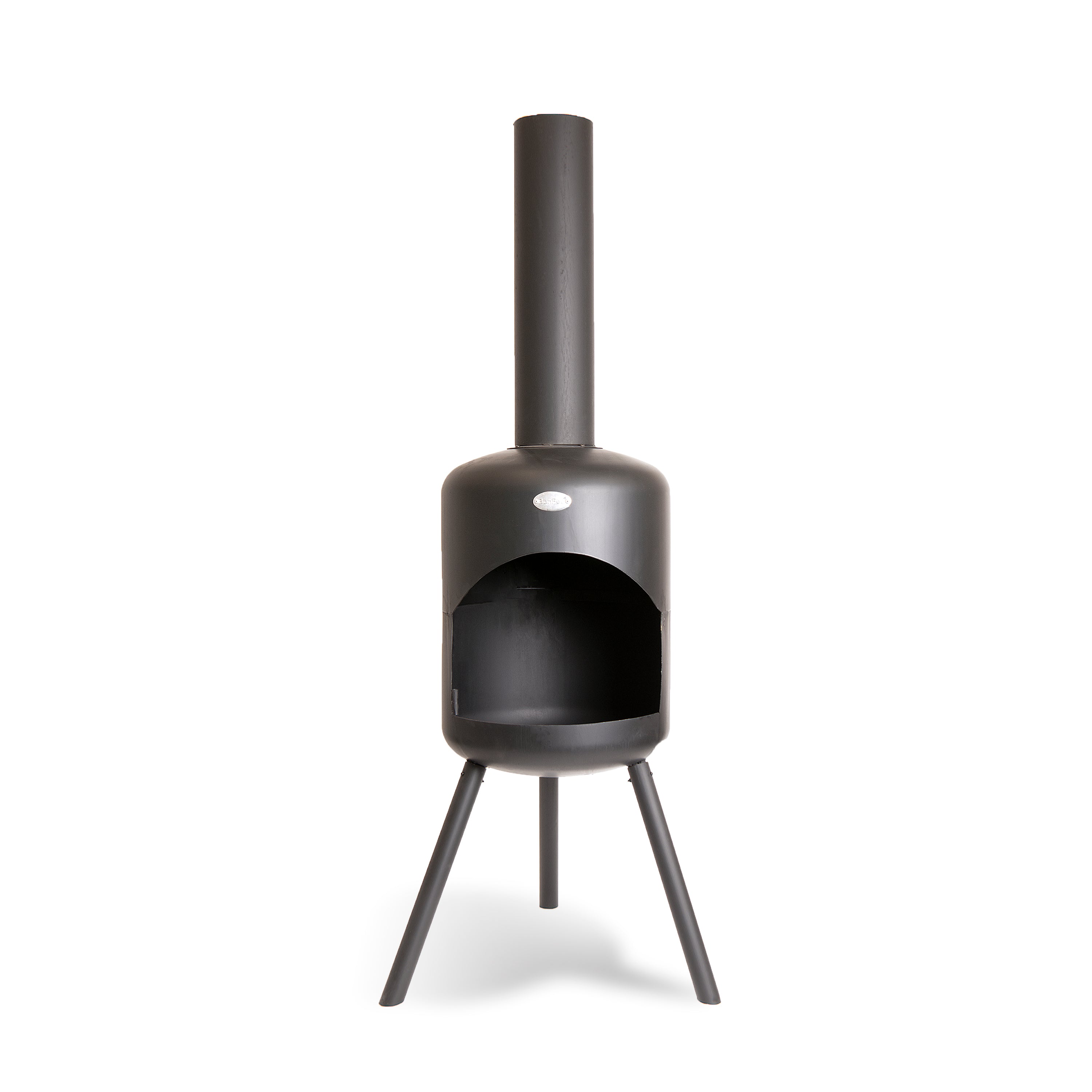 BonFeu BonSelo Black Steel Outdoor Fireplace